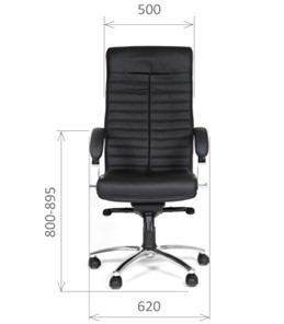 Офисное кресло CHAIRMAN 480 Экокожа премиум черная в Шадринске - предосмотр 1